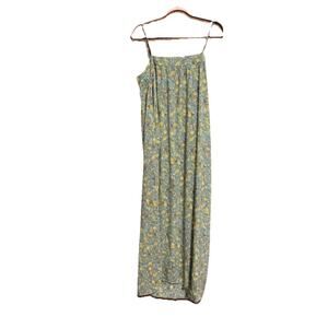 NWT NATURAL LIFE CATALOG GREEN FLORAL MAXI DRESS WITH SPAGHETTI STRAPS MED (m4)